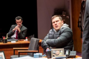 Marc Wootton Kevin Needleman with Daniel Mays Andrew Eagleman in The Same Deep Water As Me Photo by Johan Persson